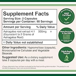 Double Wood Supplements Immune Boosting Astragalus