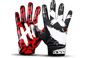 Repsters Jester 4.0 Football Gloves – Elite Pro Grip Receiver Gloves for Adults & Youth – Sticky Grip Football Gloves for Game Day, Training, High School, College, Style Wide Receiver Gear