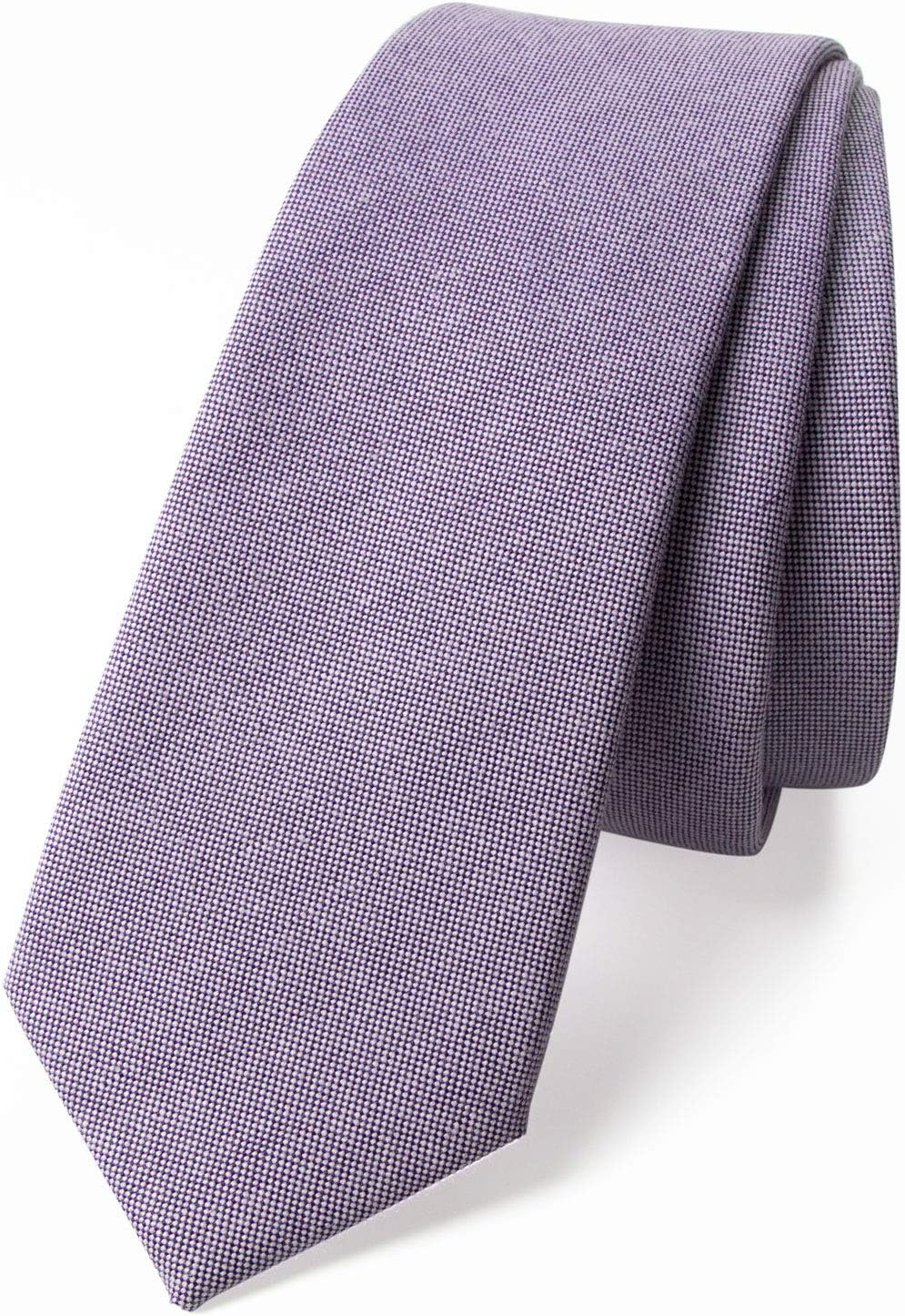 Spring Notion Men's Solid Color Chambray Cotton Skinny Tie