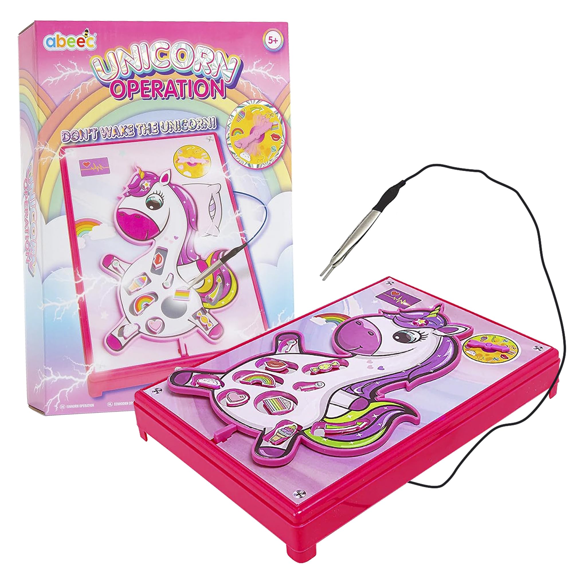 Abeec Unicorn Operation - Kids Board Game - Unicorn Toy - Remove Body Parts Or Face The Buzzer - Board Game For Girls