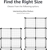 Amazon Basics 6-Shelf Cube Interlocking Storage Unit Black 37 x 77 x 114 cm view 5