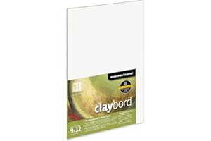 Ampersand Art Supply Wood Painting Panel: Museum Series Claybord, 9" x 12", 1/8" Flat Profile