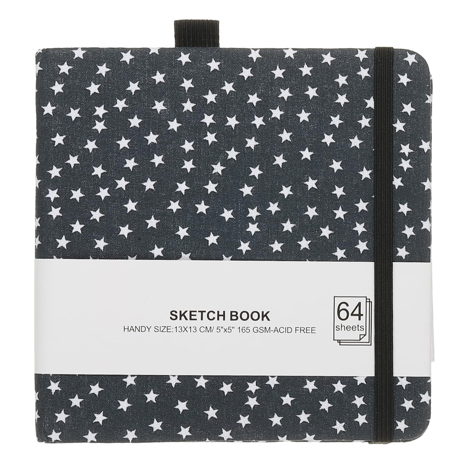 PATIKIL 5.1x5.1" Watercolor Sketchbook, 64 Sheet 165GSM/112lb Watercolor Paper Sketchbooks Acid Free Watercolor Journal Hardcover Artists Paper Pads with Pen Holder, Green Star