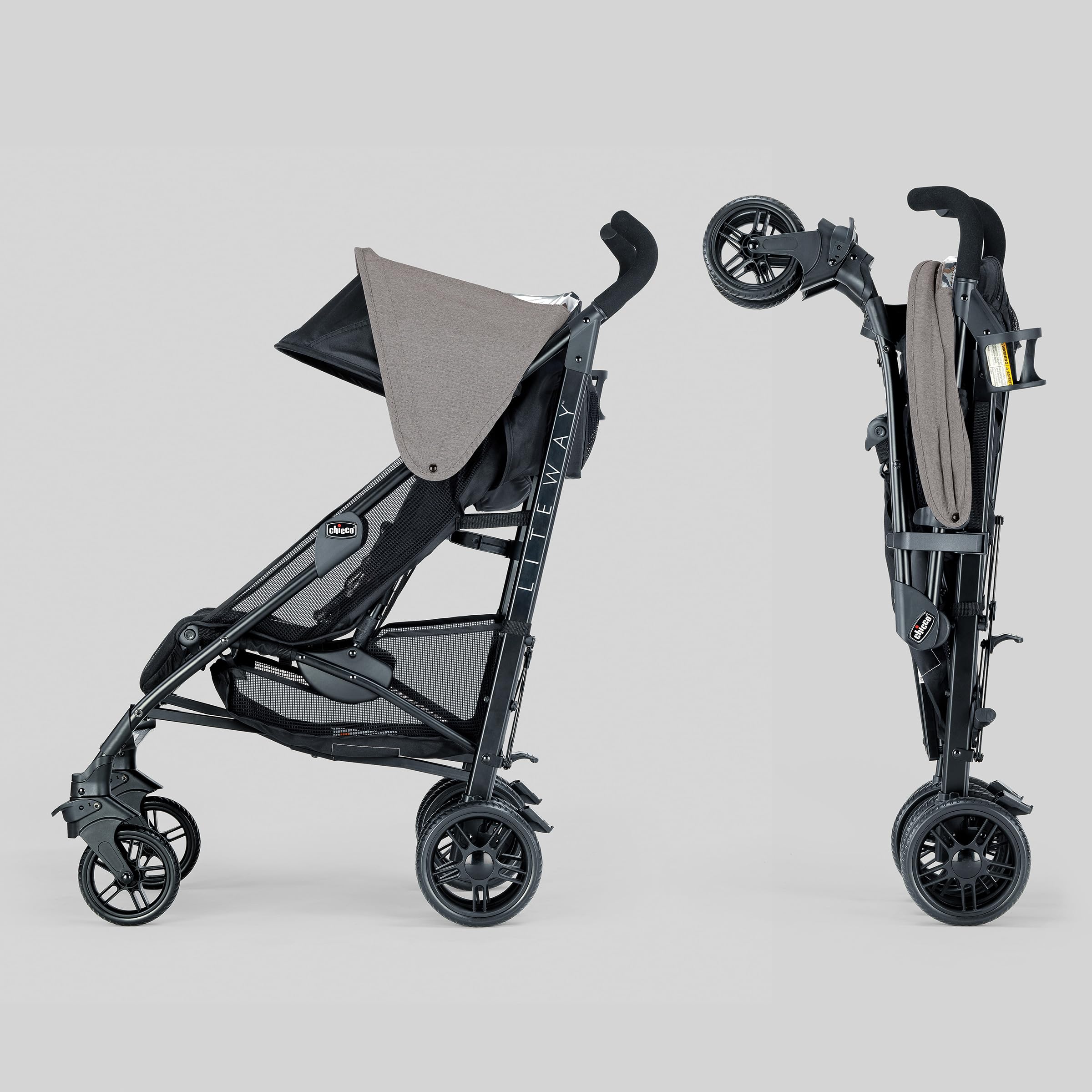Chicco Liteway Stroller, Compact Fold Baby Stroller with Canopy, Lightweight Aluminum Frame Umbrella Stroller, for Use with Babies and Toddlers up to 40 lbs. | Lavender/Purple