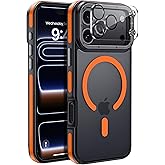Yzoiko for iPhone 17 Pro Max case with Camera Lens Protector[10Ft Military-Grade Protection] Compatible with fit MagSafe Shockproof Slim Thin Cover case for iPhone 17 Pro Max 6.9 inch, Orange Bumper