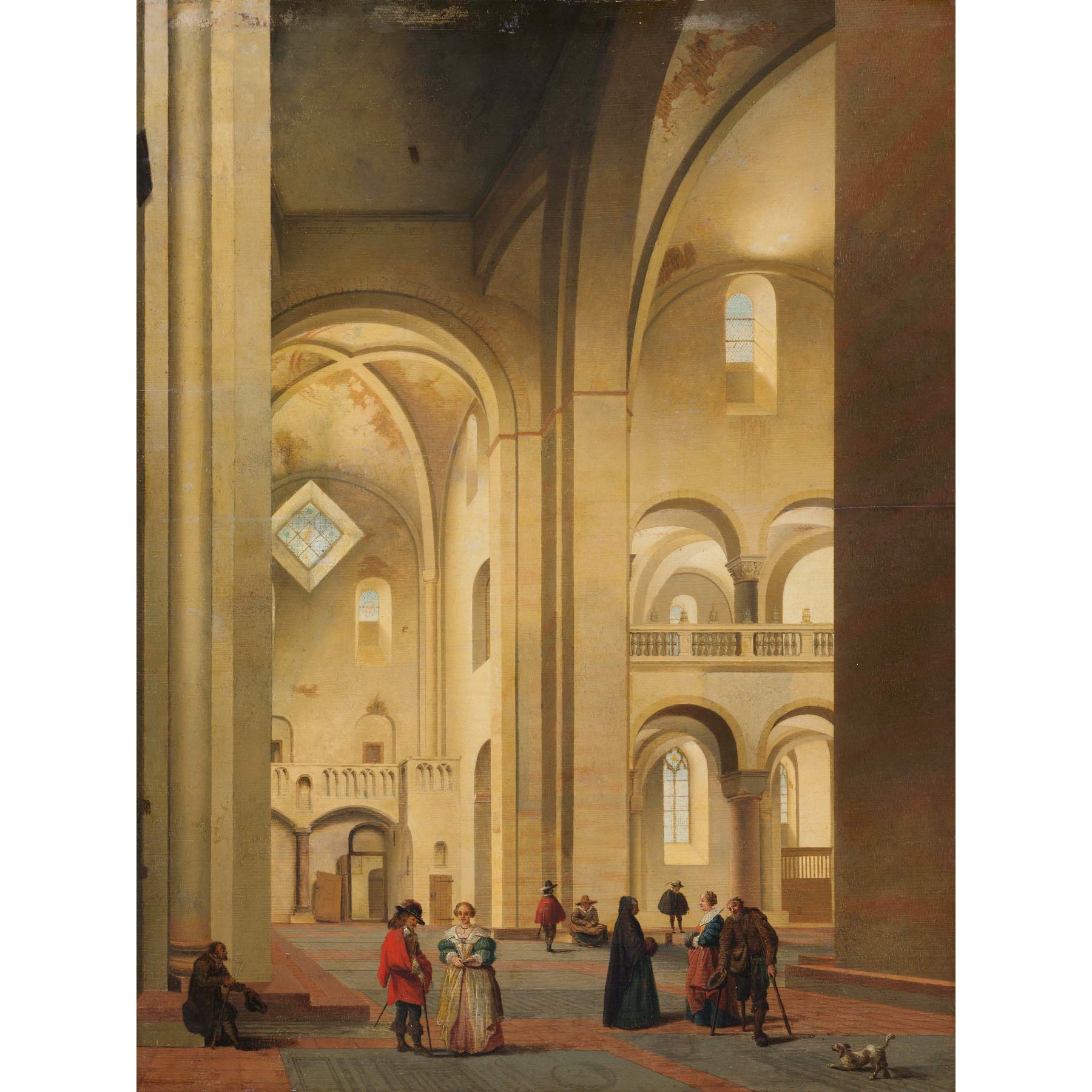 Artery8 Saenredam The Transept Of The Mariakerk In Utrecht Premium Wall Art Canvas Print 18X24 Inch