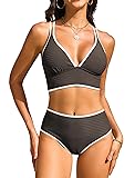 ZAFUL Women High Waisted Bikini Sets Tummy Control
