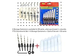 FTG USA Adjustable Wood Countersink Drill Bit Set 6