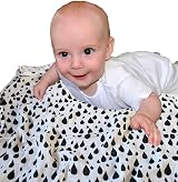 Baby Bliss Bamboo Muslin Squares 60x60cm Black White 3 Pack Sensory view 3