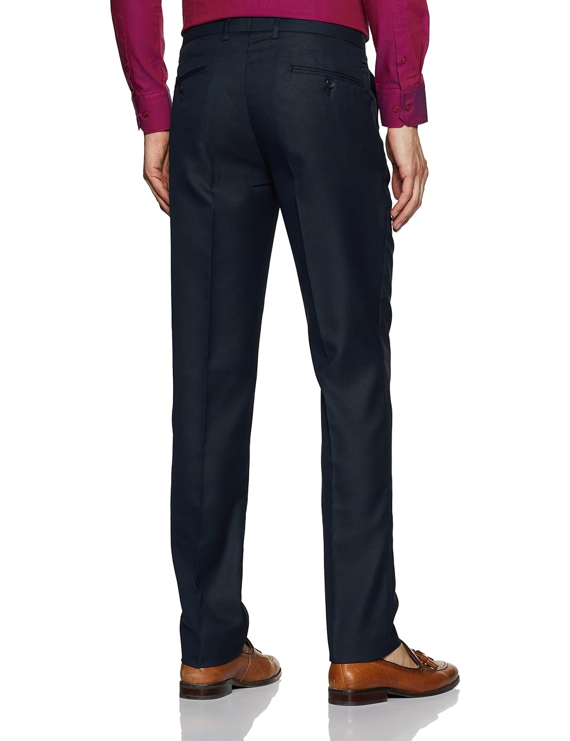 knighthood by fbb men's tapered fit poly viscose formal trousers