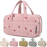 QYQMEYQ Large Pencil Case Pouch,Extra Big Pencil Bags with Zipper,Cute Corduroy Pencil Pouch with 5 Compartments,Pen Bag Wide Opening,Pencil Pouch Organizer, Pencil Box for Teen Girls Adults (Pink)