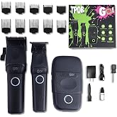 TPOB Professional Barber Clippers Go Edition Clipper Trimmer Shaver Set (Black)