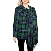 Achillea Long & Wide Scottish Tartan Plaid Shawl Wrap – Soft Cashmere Feel Winter Scarf, Outlander-Inspired Christmas Gift