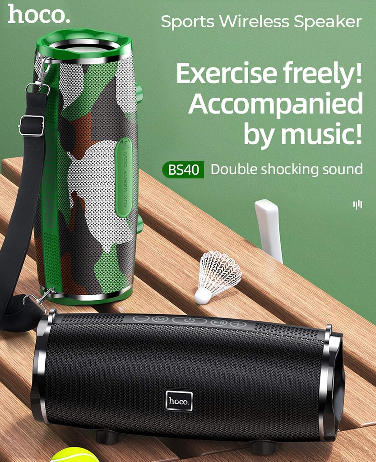 HOCO Wireless Speaker, Black, Standard - Image 3