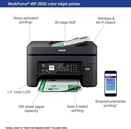 epson wf 2830 wifi