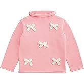 Mud Pie Baby-Girls Mud Pie Kids Pink Bow Rollneck Sweater