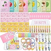 90PCS Spa Party Supplies for Girls, Birthday Sleepover Party Supplies for Girls Women, Face Masks, Hand Cream, Lip Balm, Under Eye Patches, Lip Mask Skin Care Spa Kit, Bulk Gifts, Mothers Day Gifts