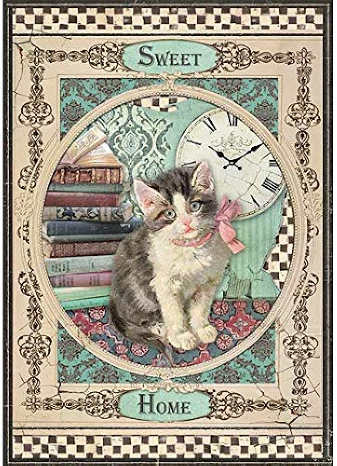 STAMPERIA INTERNATIONAL, KFT Rice Paper Pack A4, Sweet Home Cat, One Size