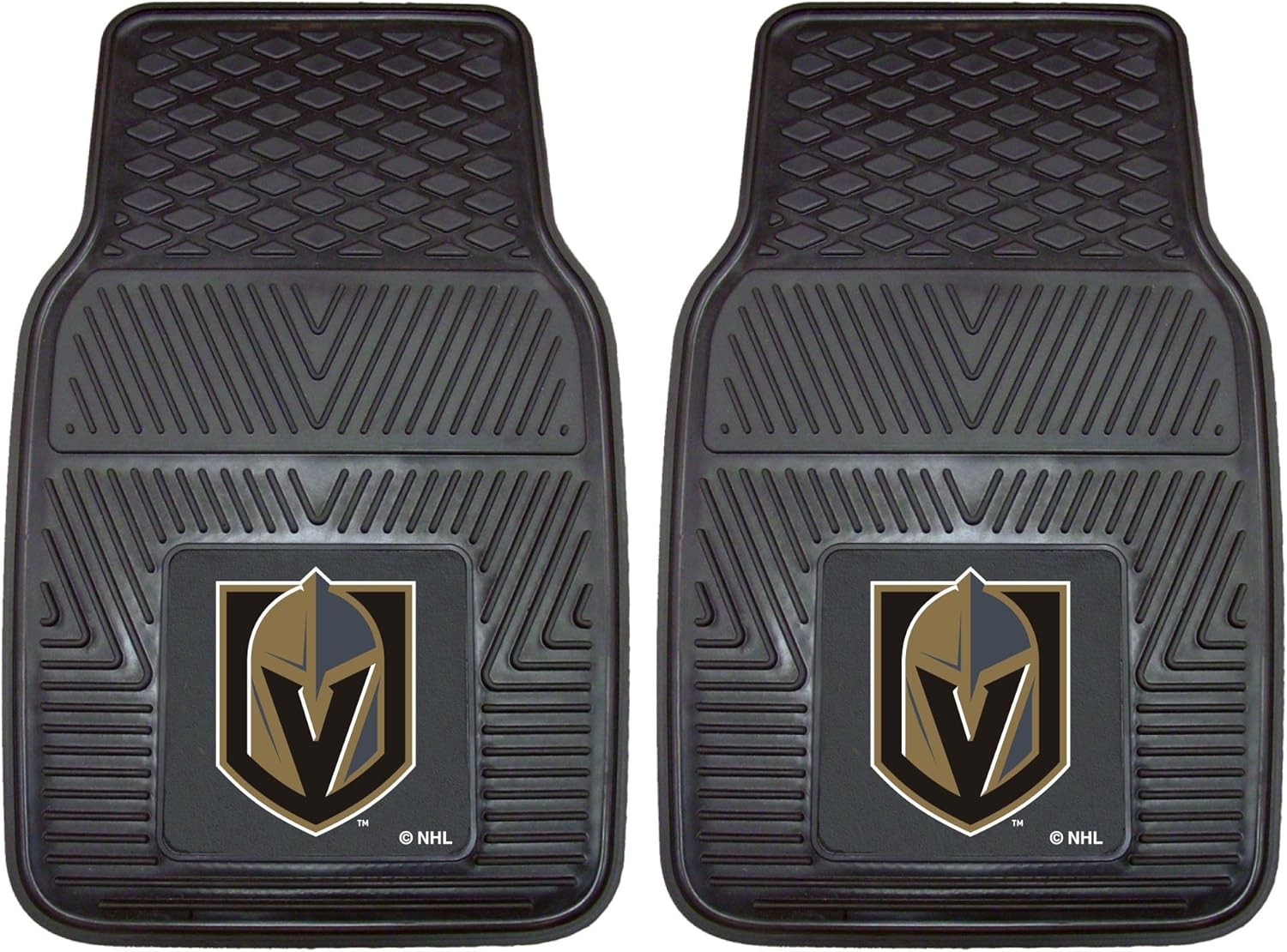 FANMATS NHL Vegas Golden Knights Unisex 22901Heavy Duty Vinyl Car Mats, Black, 18x27