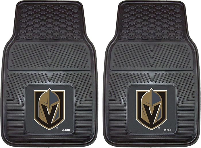 FANMATS NHL Vegas Golden Knights Unisex 22901Heavy Duty Vinyl Car Mats, Black, 18x27