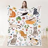 Cats Blanket for Girls, Cute Cats Gifts for Girls, Kids Ultra Soft Kitten Throw Blanket for Bed Room Decor 40"x 50"