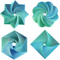 Lot De 2 Fidgets Hexagonaux Spirale – Impression 3D – Sensoriel Adulte Et Enfant – Anti-stress – Méditation – Viojrlly