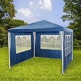 Panana 3x3m Waterproof Garden Gazebo Party Tent with 4 Sides - Blue view 2