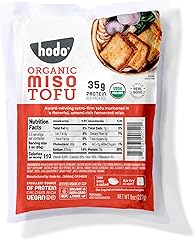 Hodo Miso Organic Tofu | 35g Protein per Package | Marinated in Flavorful, Umami-Rich Miso | Great in Air Fryer or Soup, Bake
