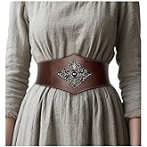 Joukavor Viking Leather Corset Belt Women - Renaissance Waist Corset for Halloween Fantasy Ren Faire Daily Wear