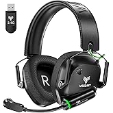 WESEARY Wireless Gaming Headset 2.4GHz & Bluetooth 5.4 Gaming Headphones with ENC Mic, Ultra-Low Latency, Stereo Sound, Soft Earmuffs, Wireless Headsets for PS5, PS4, Switch, PC, Mac