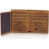 Fundykee Custom wallets for Men Personalized Valentine Mens Gifts Leather Wallet for Husband from Wife Boyfriend Lover Dad Son (Tri-fold wallet to my love)