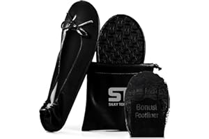 Silky Toes Foldable Flats for Women Purse Ballet Shoes Ballerina Slippers