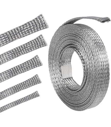 5-Foot 1/4" Braided Stainless Steel Expandable Sleeve – 304 Grade, Wire Harness Loom, Made In USA