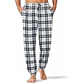 Ekouaer Men's Pajama Pants, Lightweight Loungewear, Comfy Jogger Sleep Pant Long Pj Bottoms with Drawstring & Pockets