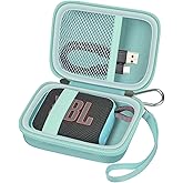 Carrying Case Compatible with JBL Go 4 - Portable Bluetooth Speaker Box Pro Sound, Also for Go 3/Go3 Eco/Go2 Waterproof Mini Wireless Speakers - Case Only (Mint)