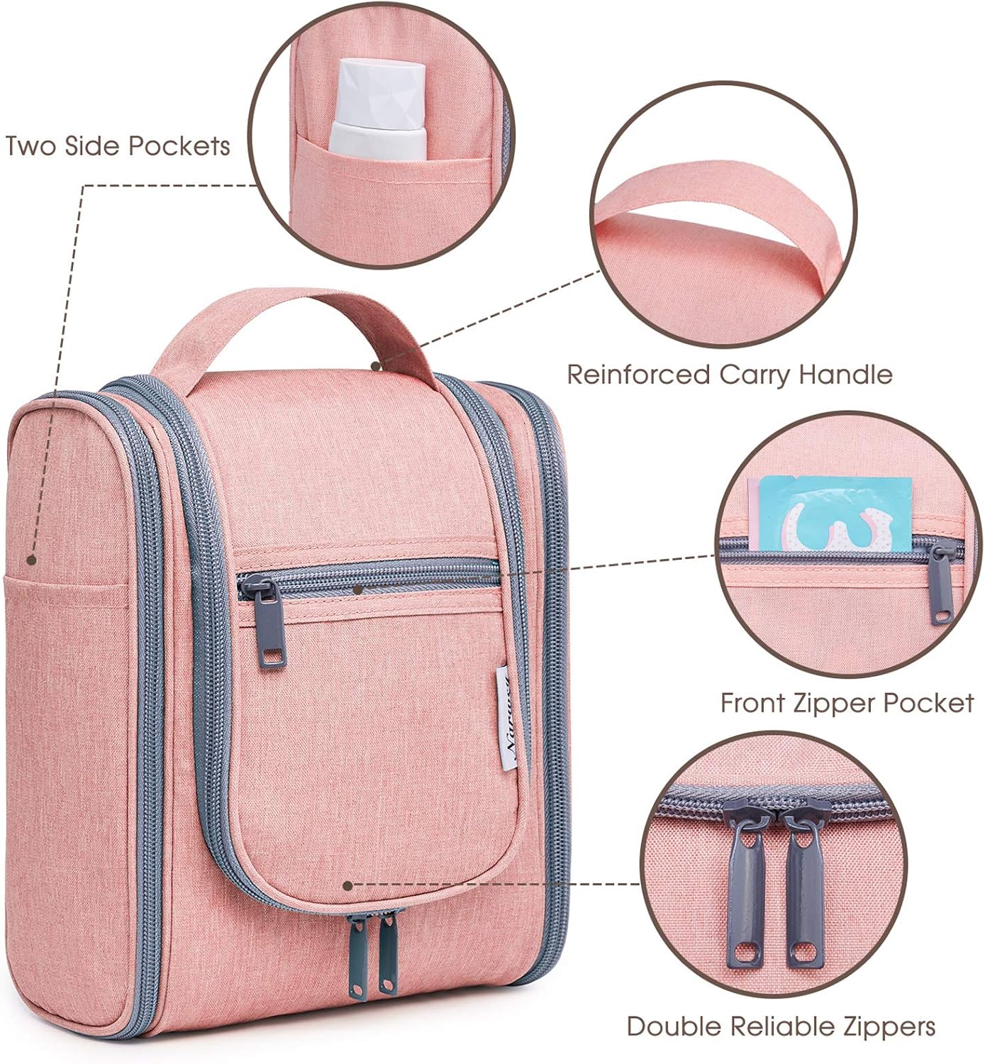 Narwey Travel Hanging Toiletry Wash Bag - Image 5