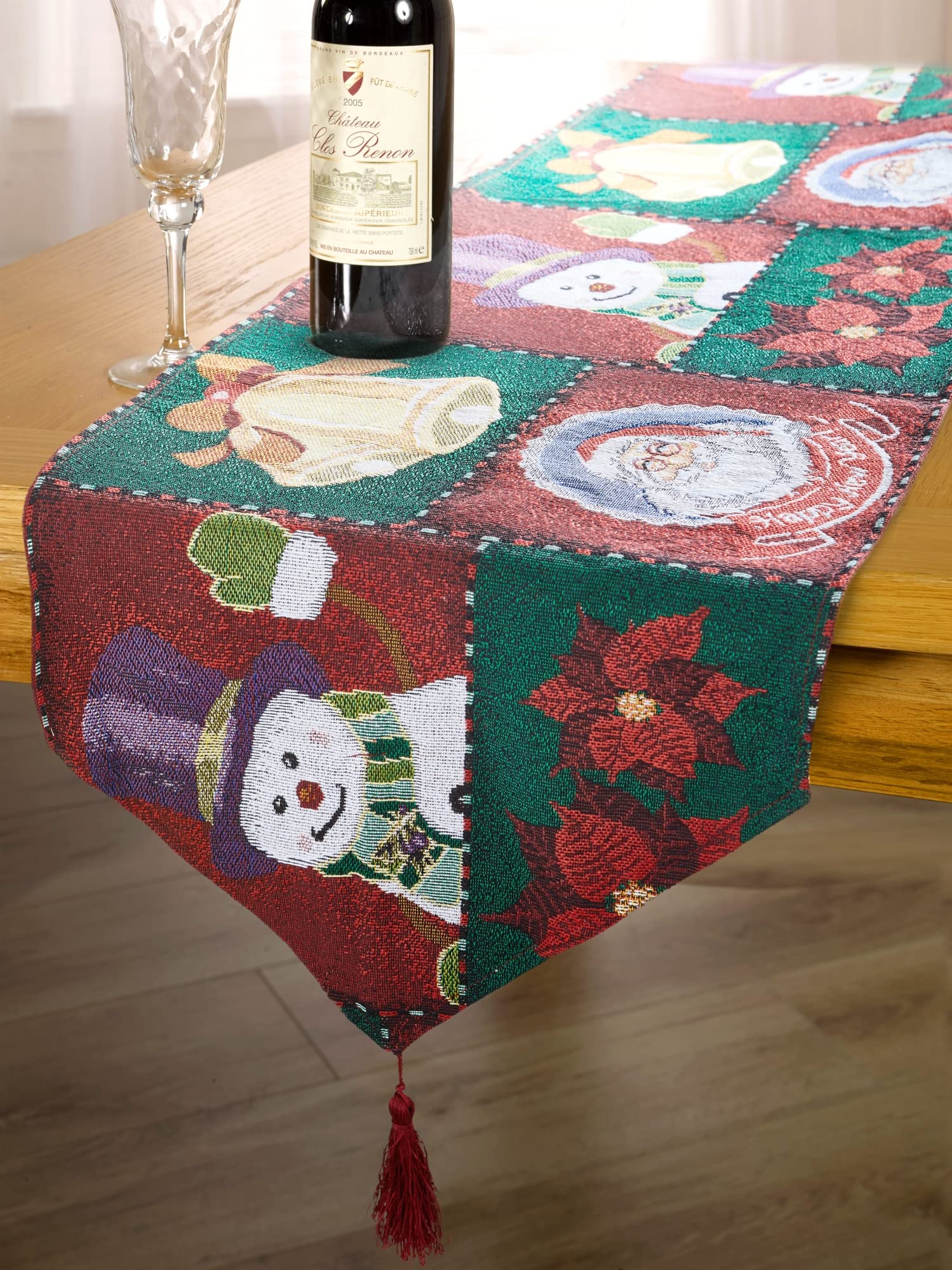 Emma Barclay Christmas Tapestry - Table Runner Decorative Xmas Dining Linen for Small Medium or Large Table- 13x72 (33x183cm)