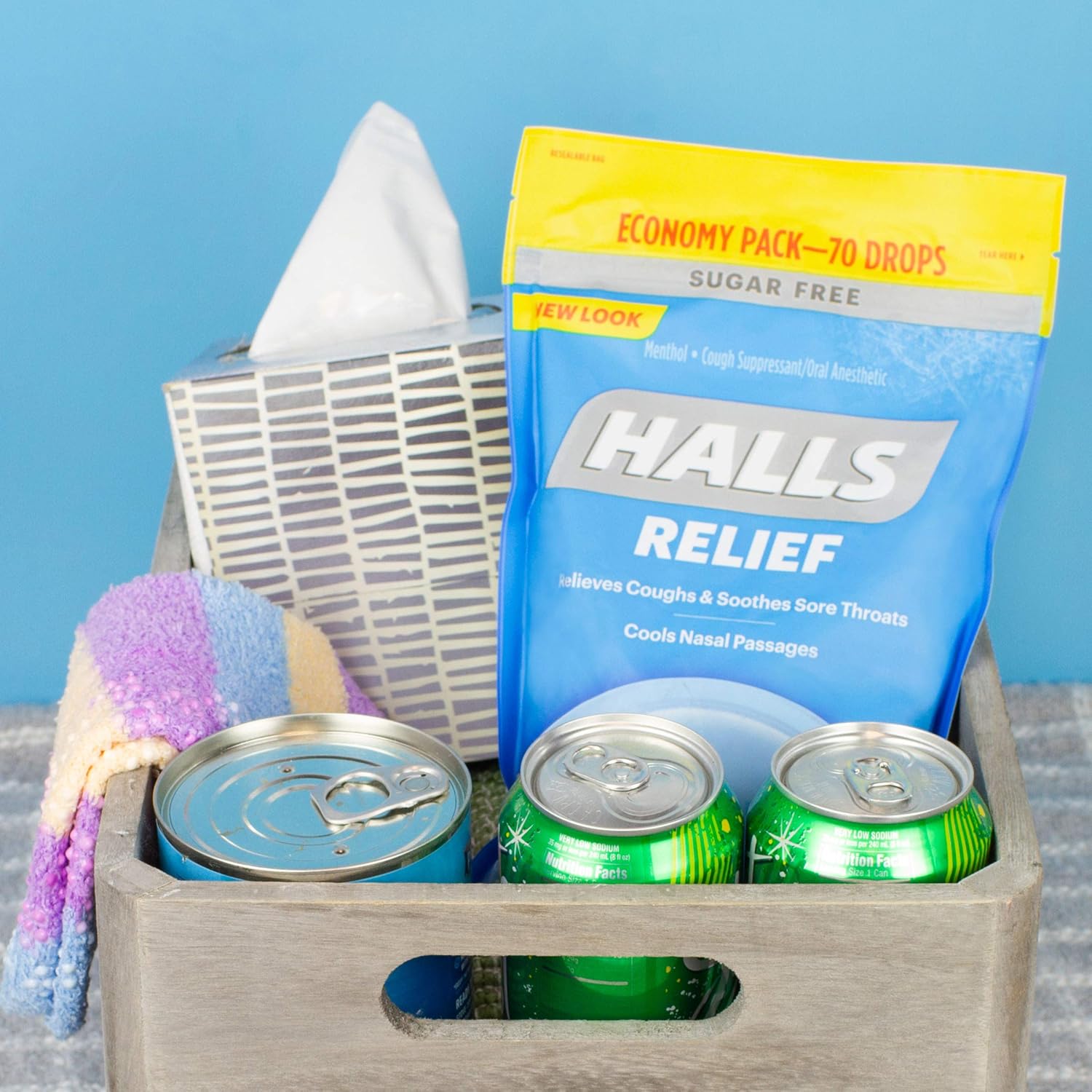 HALLS Relief Mountain Menthol Sugar Free Cough Drops, Economy Pack, 12 Bags of 70 Drops (840 Total Drops) : Grocery & Gourmet Food