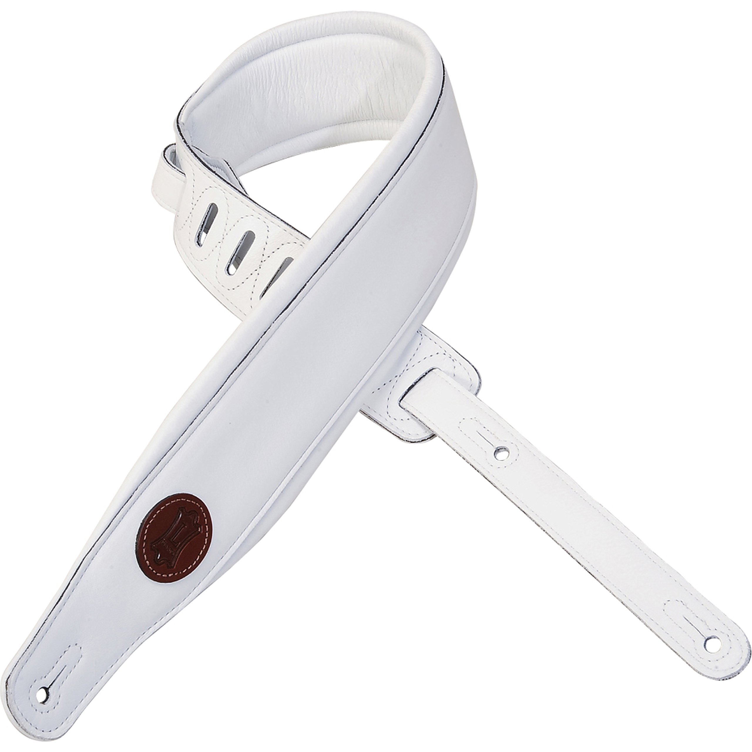 Levy's Leathers Mss2-wht Garment Leather Guitar Strap - White