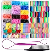 Teenitor Hair Accessories for Girls Colorful Hair Rubber Bands Hair Ties | 1470Pcs Colorful Rubber Bands Elastic Hair Ties Kit, Girls Hair Accessories Hair Elastic for Toddler Girls Kids in 9 Styles