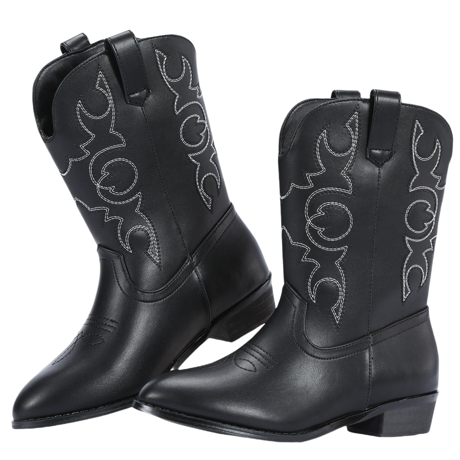 Photo 1 of RLW Kids Cowboy Boots for Boys Girls, Riding Western Cowgirl Boot for Toddler Youth Big Kid, Black 10 Toddler