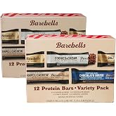 Barebells Classics Protein Bars Variety Pack, 24 Bars, 20g Protein | Classics Variety Pack, 1g Total Sugars, 4 Fan-Favorite Flavors, Chocolate-Covered Bars, Perfect On-the-Go Snack &amp; Breakfast