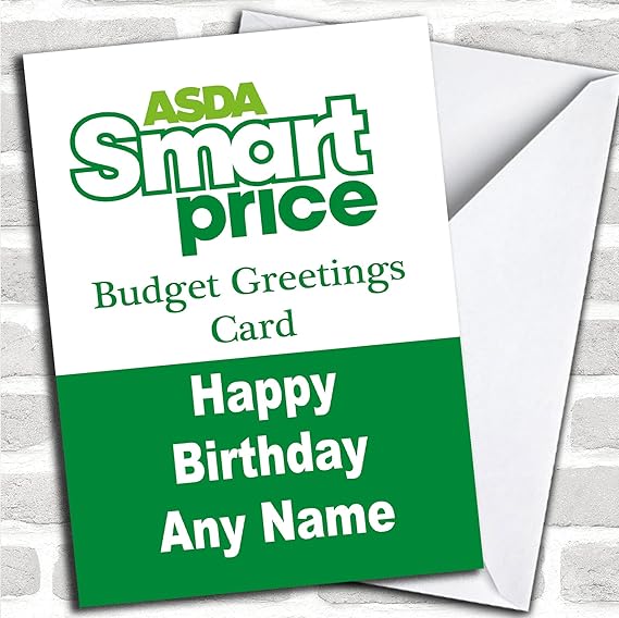 Funny Joke Asda Smart Price Spoof Birthday Card With Envelope, Can Be