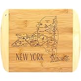 Totally Bamboo A Slice of Life New York State Serving and Cutting Board, 11" x 8.75"