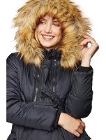 Belted Maternity Puffer Coat 