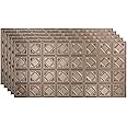 FASÄDE Traditional Style/Pattern 4 Decorative Vinyl 2ft x 4ft Glue Up Ceiling Panel in Brushed Nickel (5 Pack)