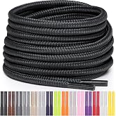 Miscly Round Shoelaces [1 Pair] 5/32&Prime; Thick - For Shoes, Sneakers &amp; Boots