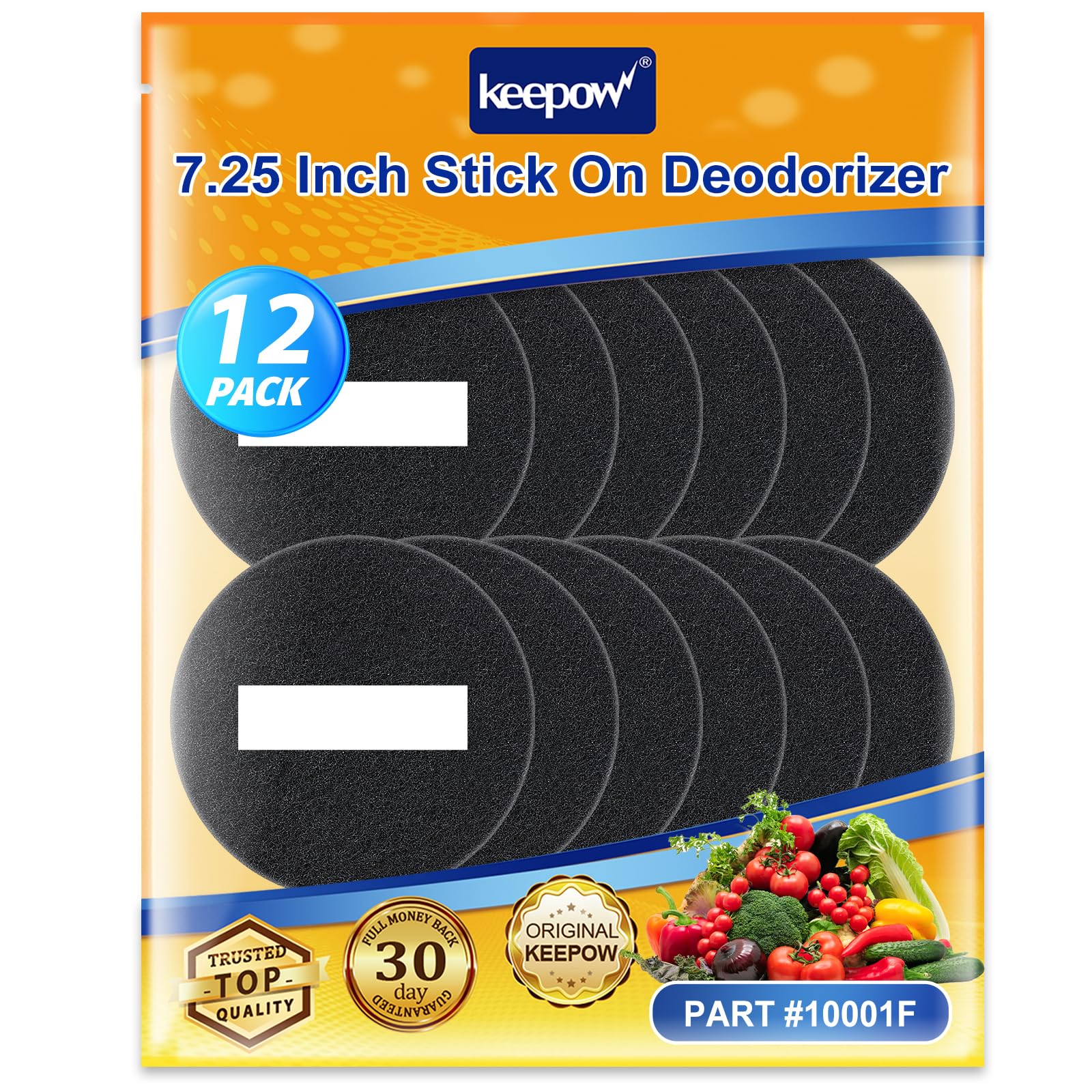 Photo 1 of ** ONLY 12 ROUND REFILL SET WITH STICKERS**
KEEPOW Trash Can Deodorizer Stick On, 12 Pack 7.25" Garbage Can Deodorizer Stick On Compost Bin Filter, Compost Filters for Countertop Bin Compost Pail Counter Refill Sets (Round)