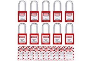 Lockout Tagout Locks Loto Tags - Lockout Locks Keyed Different Safety Padlocks Lockout Station OMGTMD Lock Out Tag Out Kit (20, Red)