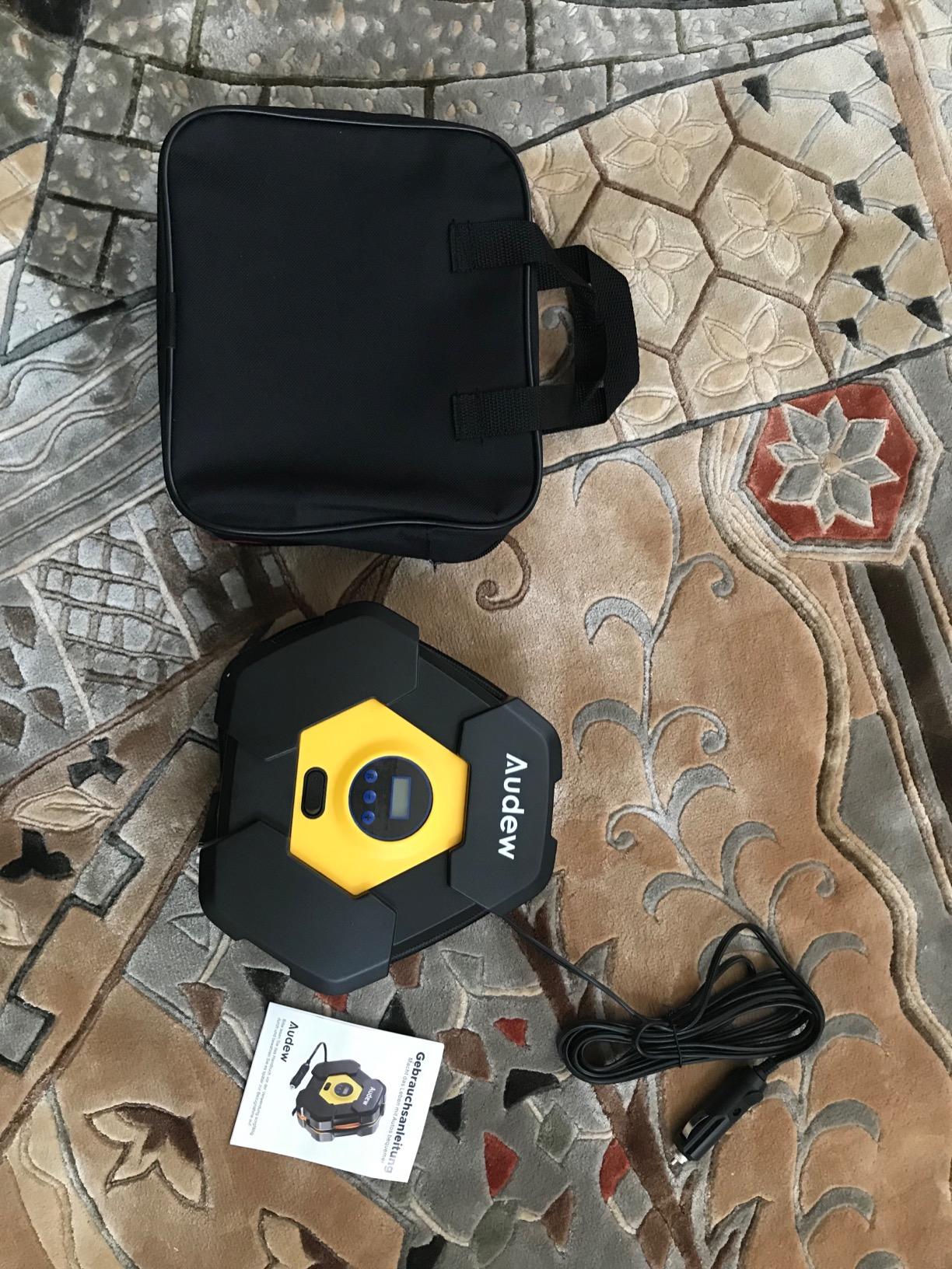 Audew Portable Tire Inflator, 12V 150PSI Portable Digital Air